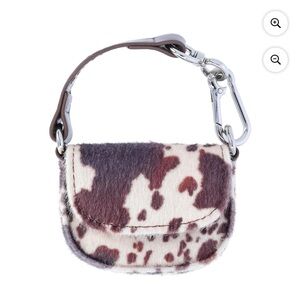 No Boundaries Women's Bag Charm, Brown Cow Mini Bag